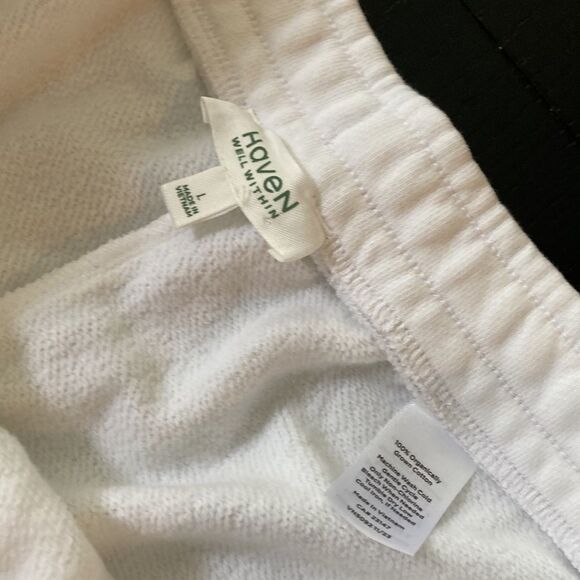 NEW Talbots Haven Well Within 100% Organic Cotton White Lounge Shorts Size L - Picture 6 of 6